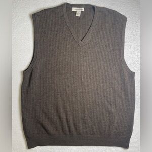 Pronto Uomo Dark Brown V-Neck Sweater Vest